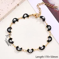Casual Modern Style Classic Style Colorful Moon Eye 304 Stainless Steel 18K Gold Plated Bracelets In Bulk main image 3