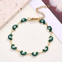 Casual Modern Style Classic Style Colorful Moon Eye 304 Stainless Steel 18K Gold Plated Bracelets In Bulk main image 6