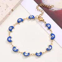 Casual Modern Style Classic Style Colorful Moon Eye 304 Stainless Steel 18K Gold Plated Bracelets In Bulk sku image 5