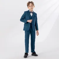 Children's Suit Autumn And Winter British Fashion Performance Small Suit Boys Piano Host Flower Girl Wedding Dress Suit main image 3