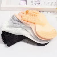 Socks Women's Spring And Autumn Thin Silk Stockings Cotton Bottom Summer Breathable Mesh Medium Socks  Trendy Lace Socks main image 3