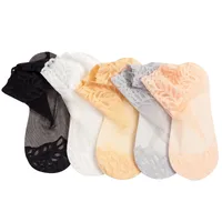 Socks Women's Spring And Autumn Thin Silk Stockings Cotton Bottom Summer Breathable Mesh Medium Socks  Trendy Lace Socks main image 4