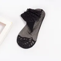 Socks Women's Spring And Autumn Thin Silk Stockings Cotton Bottom Summer Breathable Mesh Medium Socks  Trendy Lace Socks sku image 1