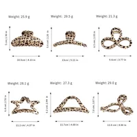 Women's Simple Style Streetwear Leopard Resin Hair Claws main image 2