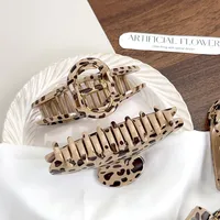 Women's Simple Style Streetwear Leopard Resin Hair Claws main image 4