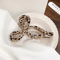 Women's Simple Style Streetwear Leopard Resin Hair Claws sku image 4