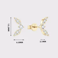 Sterling Silver Moissanite Plating Inlay Leaf Leaves Rose Pendant Necklace Necklace sku image 4