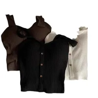 Women's Camisole Tank Tops Button Casual Solid Color main image 5