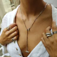 Copper Plating Paper Clip Devil's Eye Pendant Necklace main image 1