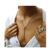 Copper Plating Paper Clip Devil's Eye Pendant Necklace main image 4
