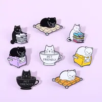 Cute Cat Alloy Stoving Varnish Unisex Brooches main image 3