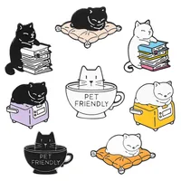 Cute Cat Alloy Stoving Varnish Unisex Brooches main image 6