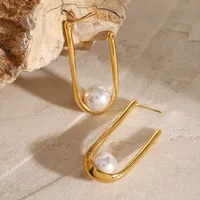 1 Pair Simple Style Classic Style Geometric 304 Stainless Steel Ear Studs main image 7