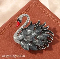Elegant Retro Swan Owl Butterfly Alloy Rhinestones Unisex Brooches main image 7