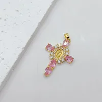1 Piece 25*35mm Copper Zircon Cross Pendant Jewelry Accessories main image 5