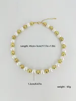 Elegant Romantic Pearl 18K Gold Plated Artificial Pearl Brass Wholesale Necklace main image 2