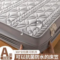 Class A Cotton Waterproof Bed Cover Single Mattress Protective Cover Summer Simmons Bedspread Diaphragm Pad Cotton Non-slip Bedspread- sku image 313