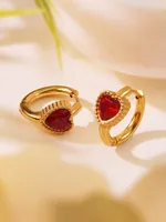 1 Pair Simple Style Heart Shape 304 Stainless Steel Earrings main image 3