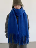 Brown Striped Scarf Women's Autumn And Winter Korean-style Trendy   Winter Warm Imitation Cashmere Windproof Scarf For Students sku image 22