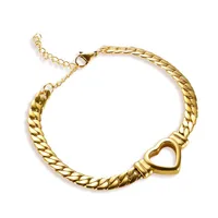 Wholesale Jewelry Lady Heart Shape Titanium Steel Plating Necklace sku image 3
