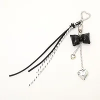 Pu Leather Heart Shape Bow Knot Bag Charms main image 5