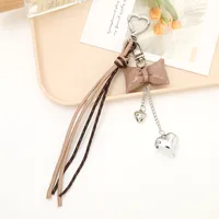Pu Leather Heart Shape Bow Knot Bag Charms sku image 8