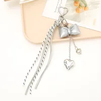 Pu Leather Heart Shape Bow Knot Bag Charms sku image 5