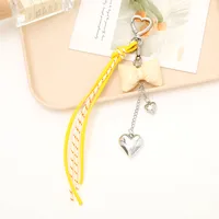 Pu Leather Heart Shape Bow Knot Bag Charms sku image 7