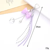 Pu Leather Heart Shape Bow Knot Bag Charms sku image 1