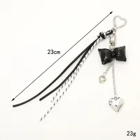 Pu Leather Heart Shape Bow Knot Bag Charms main image 2