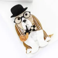 Cartoon Style Dog Arylic Enamel Men's Brooches main image 1