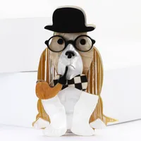 Cartoon Style Dog Arylic Enamel Men's Brooches main image 4