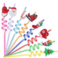 Christmas Cute Santa Claus Plastic Straw 1 Piece main image 2