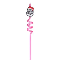 Christmas Cute Santa Claus Plastic Straw 1 Piece main image 3