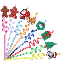Christmas Cute Santa Claus Plastic Straw 1 Piece main image 4