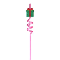Christmas Cute Santa Claus Plastic Straw 1 Piece sku image 1