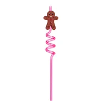 Christmas Cute Santa Claus Plastic Straw 1 Piece sku image 6