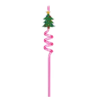 Christmas Cute Santa Claus Plastic Straw 1 Piece sku image 7
