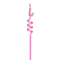 Christmas Cute Santa Claus Plastic Straw 1 Piece sku image 9