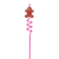 Christmas Cute Santa Claus Plastic Straw 1 Piece sku image 11