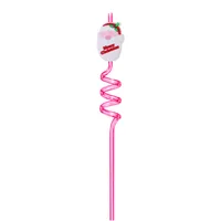Christmas Cute Santa Claus Plastic Straw 1 Piece sku image 15