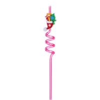 Christmas Cute Santa Claus Plastic Straw 1 Piece sku image 17