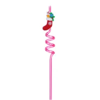 Christmas Cute Santa Claus Plastic Straw 1 Piece sku image 20