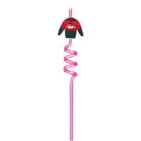 Christmas Cute Santa Claus Plastic Straw 1 Piece sku image 25