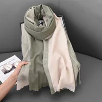 Women's Basic Color Block Polyester Tassel Scarf sku image 8