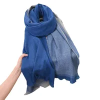 Women's Basic Color Block Polyester Tassel Scarf main image 3