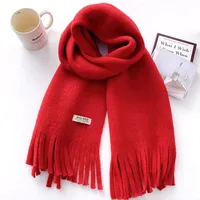 Christmas New Year Series Scarf  New Fashion Warm Knitted Scarf Autumn And Winter Student Couple Gift Shawl sku image 1