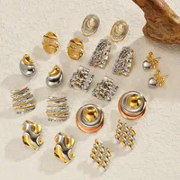 1 Pair Simple Style Geometric 304 Stainless Steel Ear Studs main image 3