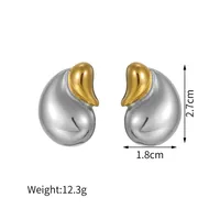 1 Pair Simple Style Geometric 304 Stainless Steel Ear Studs sku image 10
