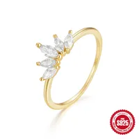 925 Sterling Silver Zircon Geometric Rings sku image 6